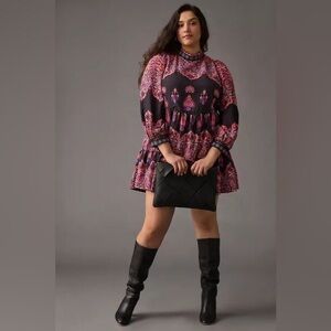 NWOT Anthropologie Tiered Mix-Print Dress size 4 regular